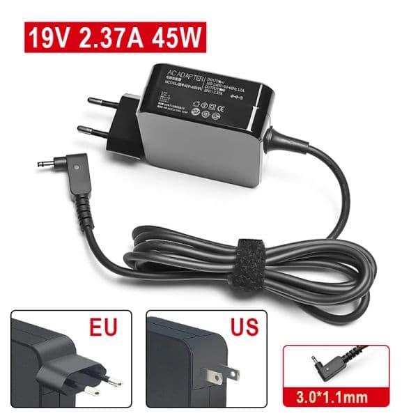 19V 2.37A 45W 3.0x1.1mm AC Adapter Laptop Charger Replacement For Asus Zenbook UX21E UX31K UX32 UX42E UX31E Notebook Chargeur
