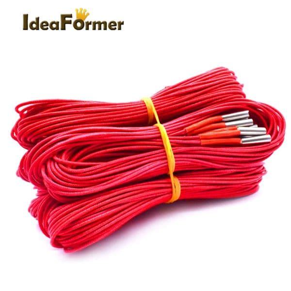 IdeaFormer 1pcs 3D Printers Cartridge Heater 12V/24V 40W 6*20mm 1m For MK Mendel Reprap Extruder Parts 12V 24V 40W Heat Parts