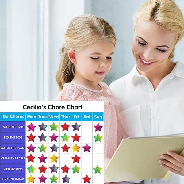 3-45sheets Holographic Rainbow Small Star Dots Heart Stickers Kids Reward Behavior Chart Student Planner School Teacher Supplies
