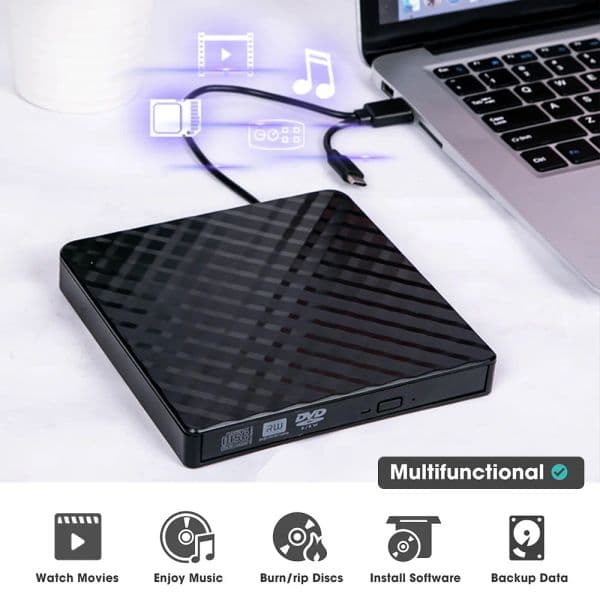 USB 3.0 Type-C Externe CD DVD RW VCD Optical Drive Burner Reader CD DVD Writer Super Drive For Laptop Notebook PC Desktop