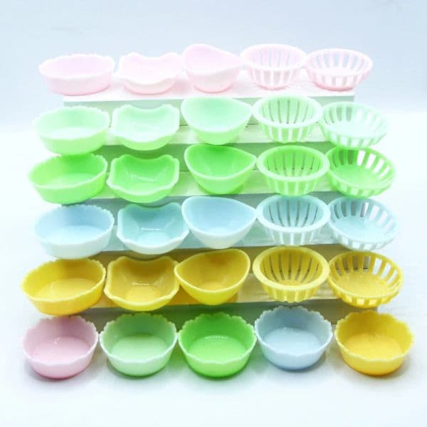 5 Piece 1:12 Dollhouse Miniature Storage new Basket Washing Vegetables Fruit 2025 Baskets Food Storage Basket Doll House Miniature Decor