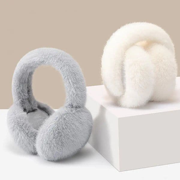 Foldable Earmuffs Portable Earmuffs Cozy Stylish Women's Winter Earmuffs Faux Fur Elastic Lightweight Ear Warmers for Outdoor