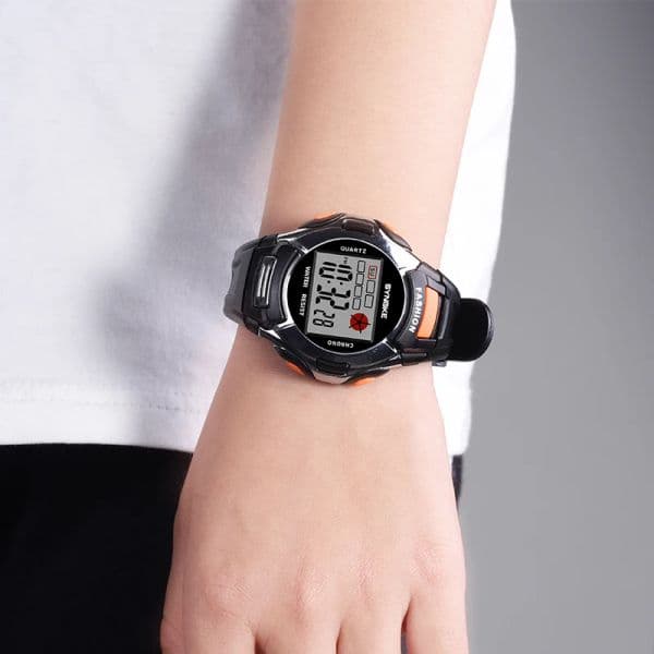Sport Kids Girls Student Children's Waterproof Alarm Clock SYNOKE Brand Digital Watch