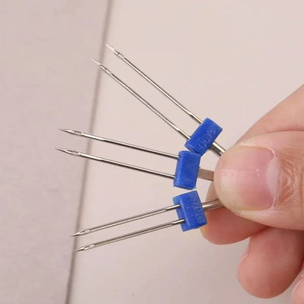 TLKKUE Double Needles for Brother Sewing Machine Parts Sewing Machine Steel Punch Needles Twin Stretch Tools Accessories