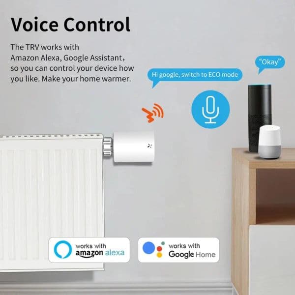 Smart Life ZigBee TRV Thermostat Radiator Valve Actuator Temperature Controller Automatic Programmable LCD for Alexa Google Home