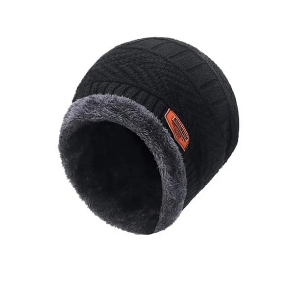 Winter Hats Men Women Velvet Knit Cap Coral Fleece Scarf Outdoor Riding Balaclava Mask Warm Thickening Plus Velvet Neck Protect