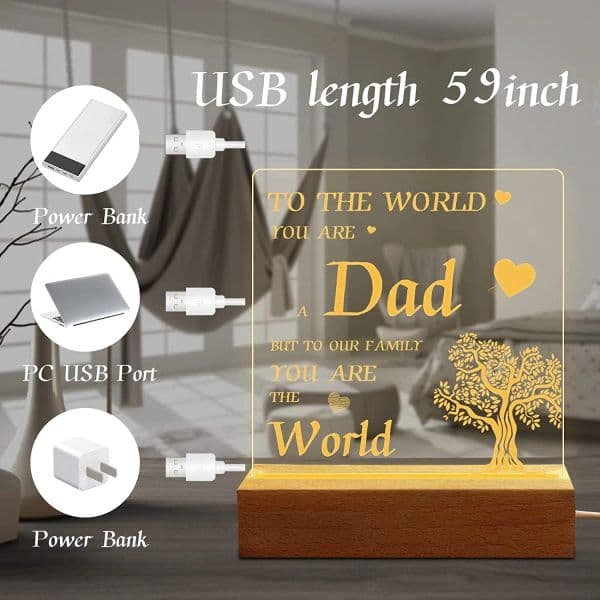 Personalized 3D Photo Lamp Customized Father&Mother's Day Valentine's Day Anniversary Birthday 3D Night Light Gifts 7 Color Base