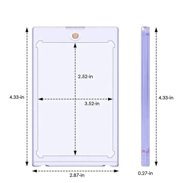 5Pcs/Pack Magnetic Card Holder 35Pt for Trading Cards Baseball Card Protector Case Magnet Top Loaders for Sports Cards