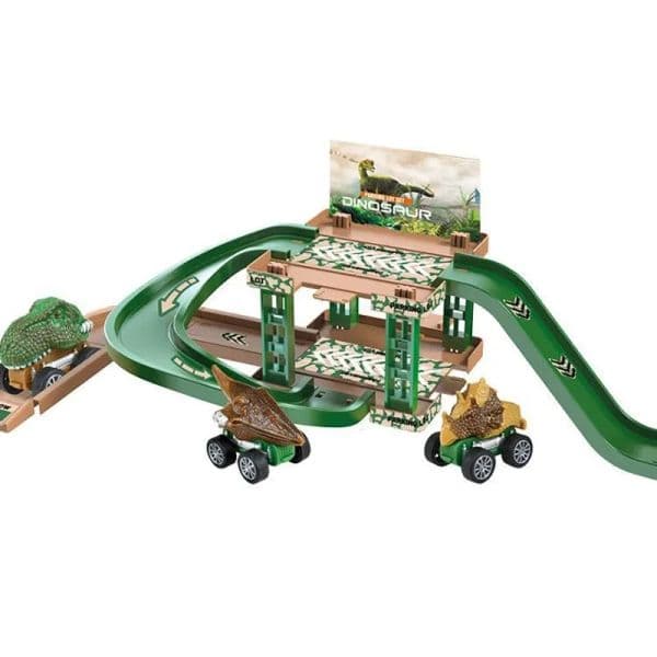 Children's Track Parking Lot Toys Multi-storey Parking Building Dinosaur Car Toys Fire Police Engineering Car Toys