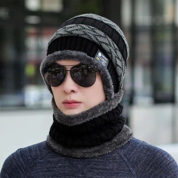 Autumn Winter Hat Skullies Beanies Hats Winter Beanies For Men Women Wool Plush Scarf Caps Balaclava Bonnet Knitted Ski Hat