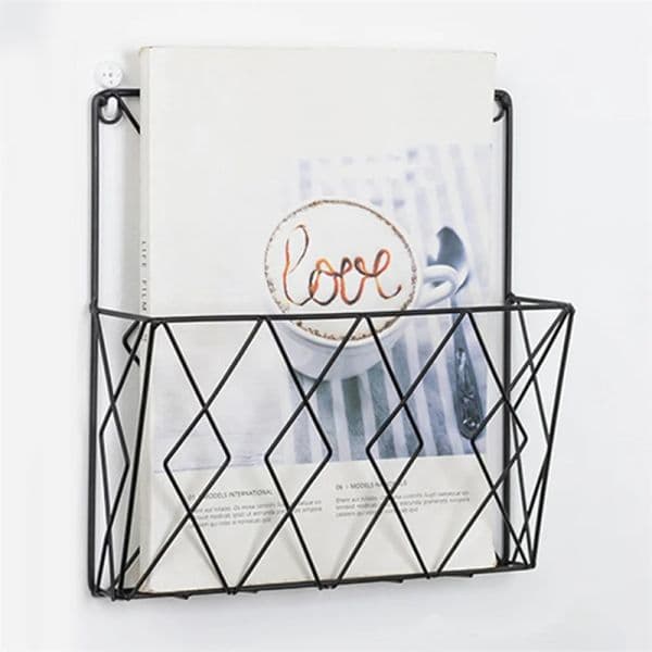 Wall Mounted Storage Box Remote Control Holder Newspaper athroom Rack Wall Shelf Adhesive Storage Case Home Organizer Supplies