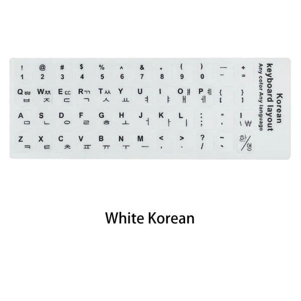 Keyboard Stickers Spanish Russian French English Arabic Portuguese Hebrew Letter Alphabet Layout Sticker For Laptop Desktop PC