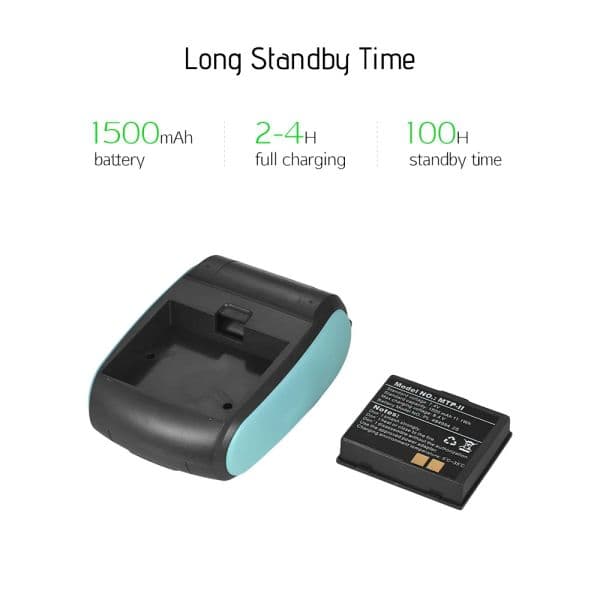 Portable Thermal Printer Handheld 58mm Receipt Printer Thermal Label Printers for Retail Stores Restaurants Factories Logistics