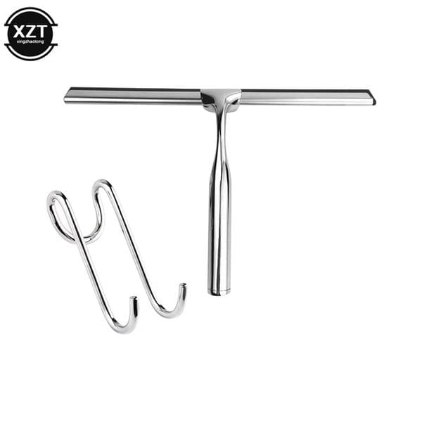Creative Shower Squeegee Window Glass Wiper Scraper Cleaner With Hook Bathroom Mirror Wiper Scraper Glass Cleaning Accessories