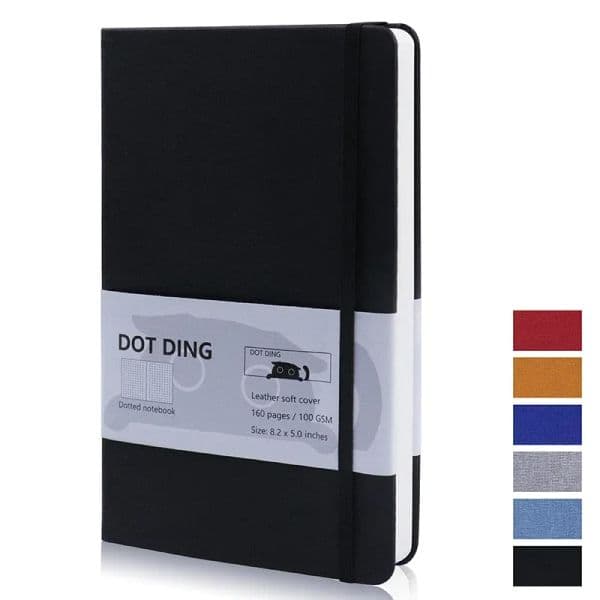 Dotted Notebook A5 100 GSM Paper Journal Planner Hard Cover Kawaii Scrapbook Kawaii Stationery School Supplies Sketchbook