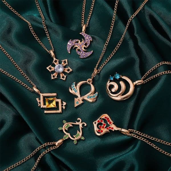 Genshin Impact Gadget Necklace Accessories Pyro Hydro Anemo Eye of God Element Symbol Game Gift For Friends Fan 2022New Jewelry