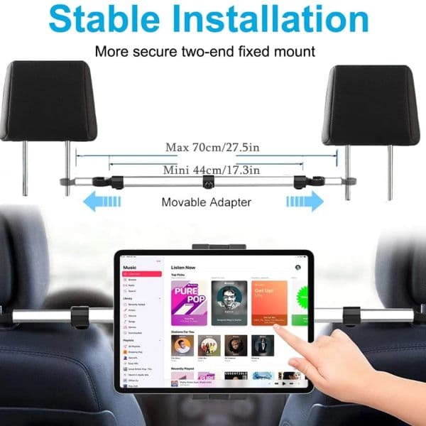13'' Car Headrest Tablet Mount for iPad Pro 12.9 11 Tablet Car Holder for Samsung Galaxy Tab S7 Fe Plus Xiaomi Tablet Holder Car