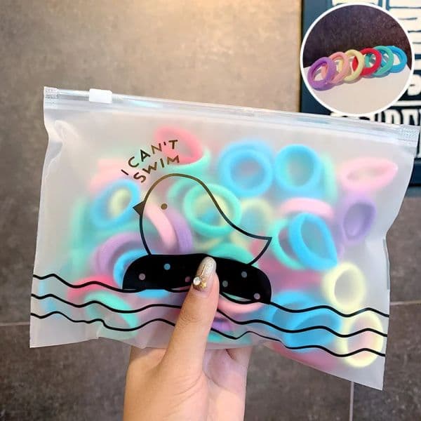 50/100Pcs Small Hair Bands Sweet Baby Girls Scrunchies Headwear Kids Colorful Elastic Hair Ties Headaband Women Hair Accessories
