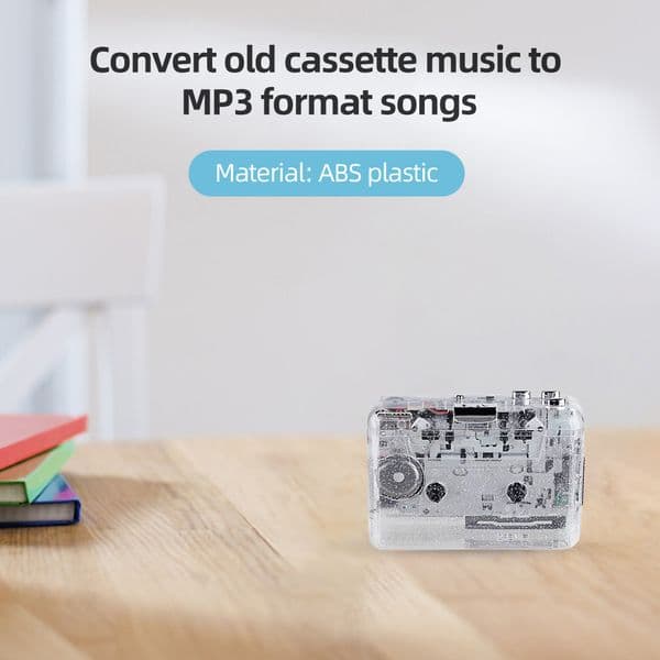 Cassette Player Portable Tape Recorder To Mp3 Full Transparent Shell USB Cassette To MP3 Format Cassette Tape Player