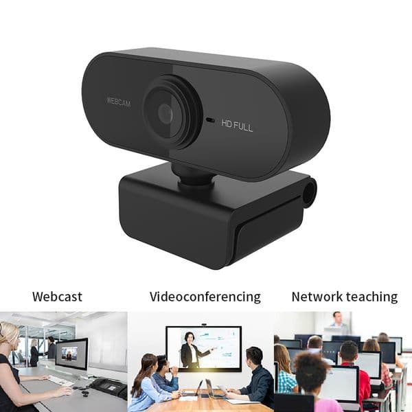 Webcam 1080P Full HD With Microphone USB Plug For PC Computer Mac Laptop Desktop Live Broadcast Video Calling Work Mini Camera