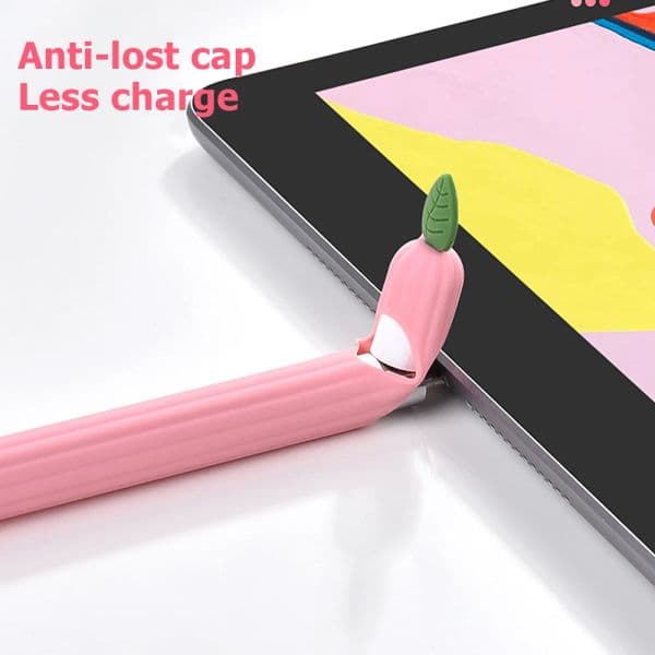 Cute Vegetable Silicone Pencil Case For Apple Pencil 1 2 Pen Protective Sleeve Skin Cover Pen Case For Apple Pencil 1st 2rd Case