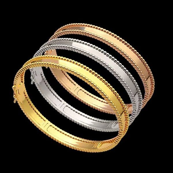 Classic brand signature Designer European fashion unisex Cuff 18K gold Cover Bracelet jewelry Christmas gift