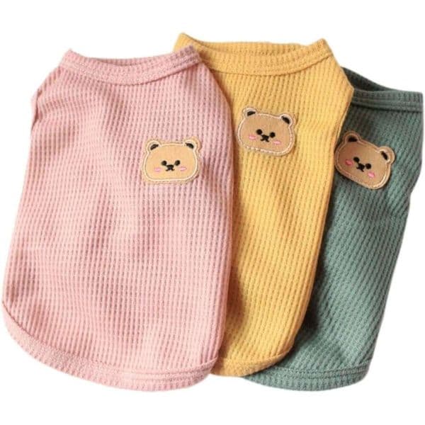 Cotton Summer Lightweight Pet T-Shirts Soft Breathable Stretchy Cats Dogs Tee Shirt Sleeveless Vest Apparel for Medium Small Dog Clothes