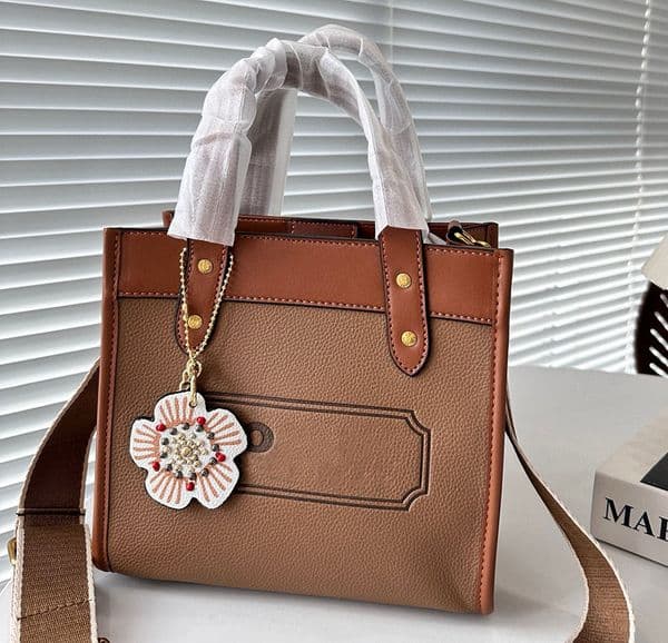 Designer style Commuting Genuine Leather COA Product Certification Tiffel Shopping Crossbody Composite Handbag Travel Bag