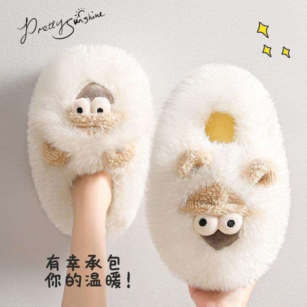 Cotton Slippers For Women, Autumn Winter, Indoor Home, Cute Plush, Warm Couple, Soft Bottom, Anti Slip And Plush Cotton Slippers, Winter Men