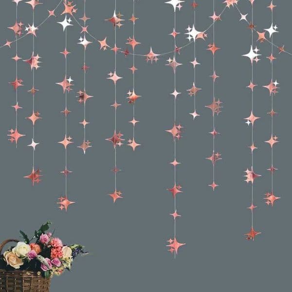 Creative Star Round Paper Banner Pendant Birthday Party Romantic Wedding Room Decoration Supplies W241029