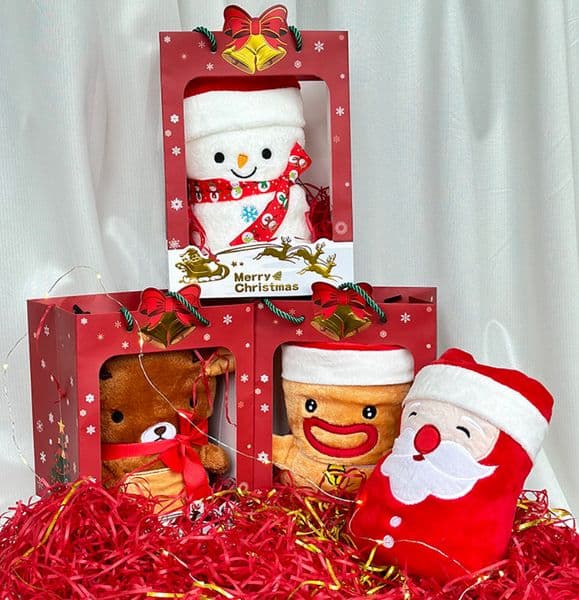 Christmas Cartoon Blanket Gift Set 100x80cm Soft Cozy Throw for Kids Adults Holiday Present
