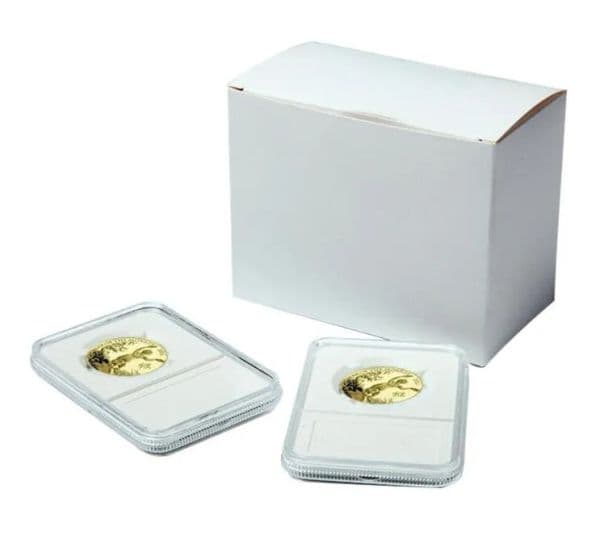 wholesale 100pcs Professional Coin Display Slab Coin Holder Collecting Storage Box 40mm Coin Collection Box ZZ