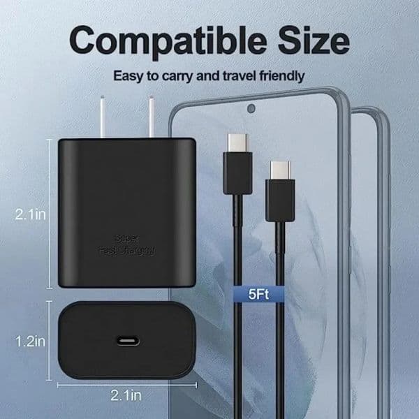45W PD Super Fast Charge Charger For Samsung Galaxy S22 S23 Ultra Note 10 Plus USB Type C Cable Fast Charging High Speed Charger