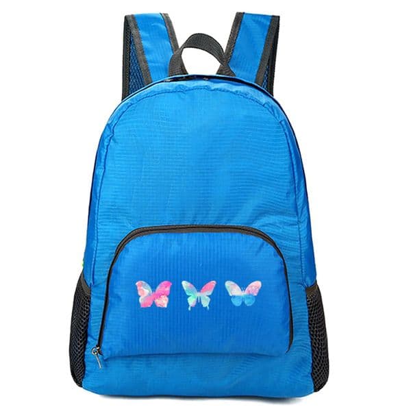 Lightweight Packable Backpack Foldable Ultralight Outdoor Folding Bag Cycling Hiking Pack Travel Butterfly Print Sport Daypack
