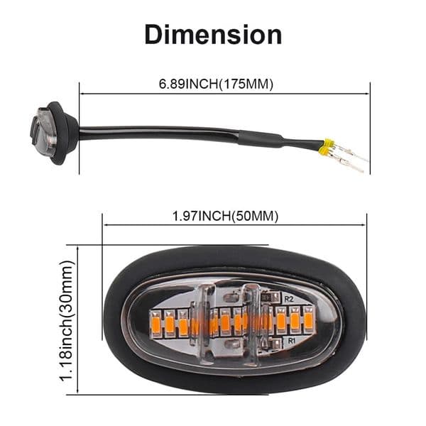 3 PCS Car Front Grille Lighting 12V Raptor Style Smoked Lens Amber LED Front Grille Running Lights For Ford F150 Car Accessories