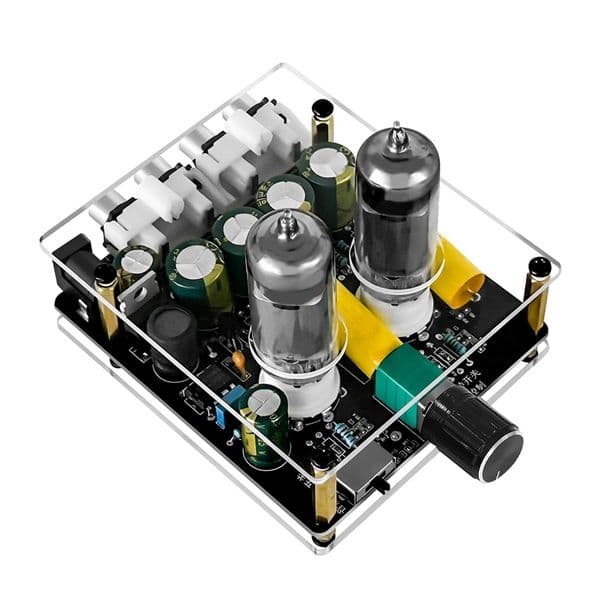 Audio Preamplifier Adjustable HiFi Audio Preamp DC12V 16V Preamp Tube Board DIY Kit Multiple Input Options for Amplifier Speaker