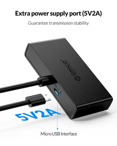 ORICO USB HUB 4 Port USB3.0 Hub Splitter With 5V Micro USB Power Port 30 100cm cable Multiple for Computer Laptop PC Accessories