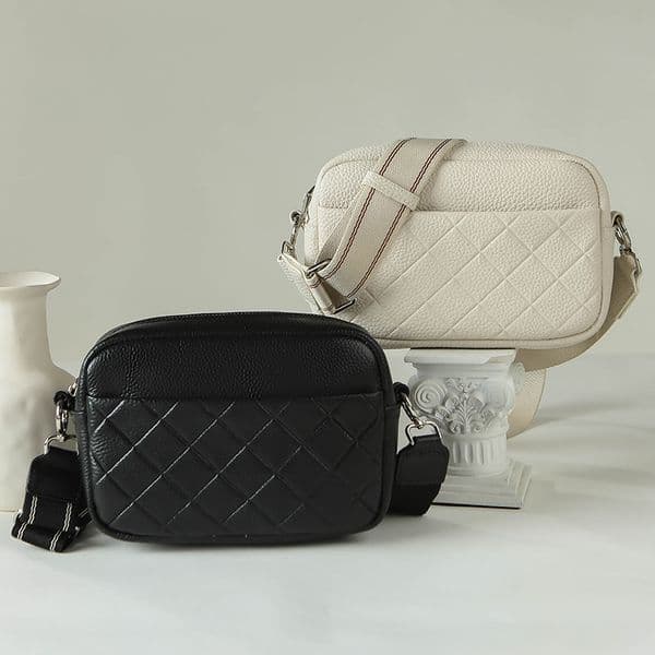 new 3 genuine 2024 leather top layer cowhide crossbody women's single shoulder small square bag