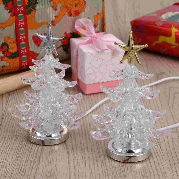 Glowing Christmas Tree LED Light USB Night Light RGB 7 new Color Flashing Light Table 2025 Lamp Decorative Bedside Lamp for Home Decor