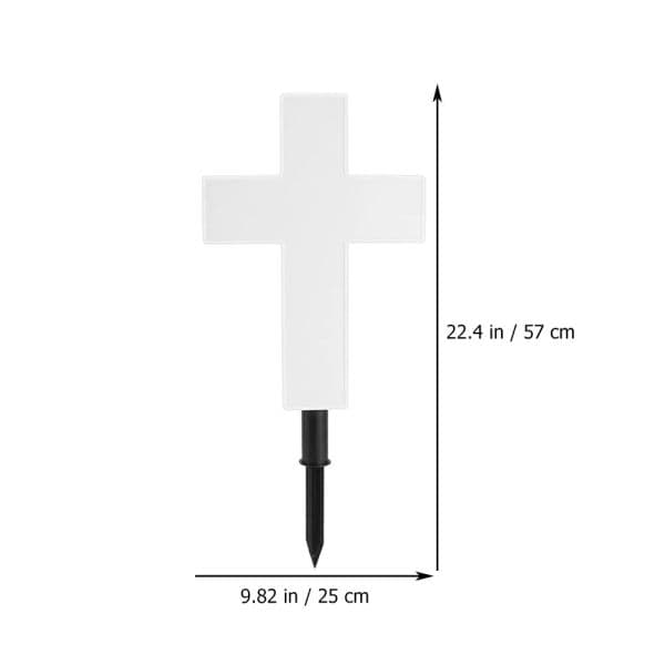 Solar new 2025 Lights Garden Cross Stake Light Lamp Grave Halloween Cemetery Memorial Decor Stakes Landscape Led Lawn Decorations