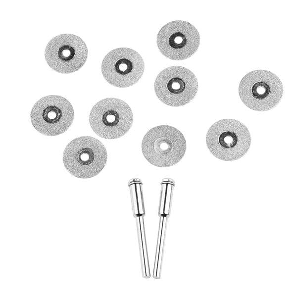 High-quality Diamond Cutting Disc 12Pcs/set 18mm Grinding Wheel W/ 2Pcs Connecting Rod Abrasive Tools Emery Mini