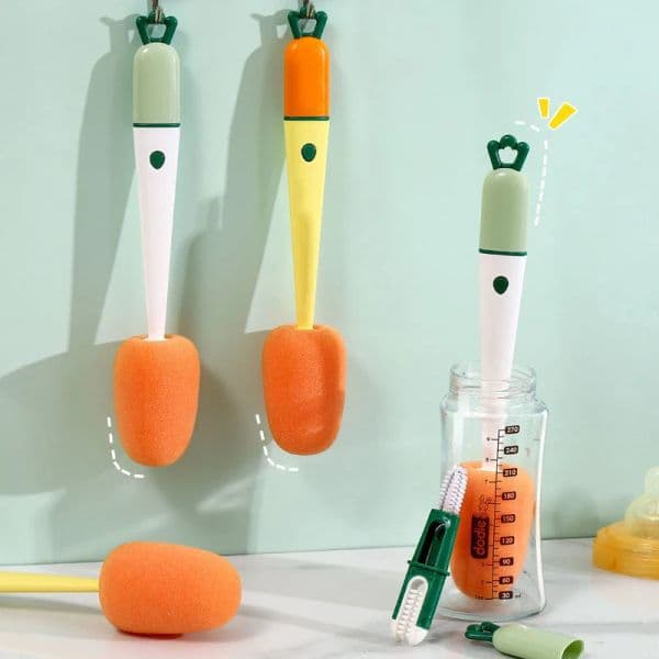3 In 1 Cleaning Brush Cup new Scrubber Long Handle Lazy Bottles Glass Cleaner Thermos Washing 2025 Kitchen Clean Accessories