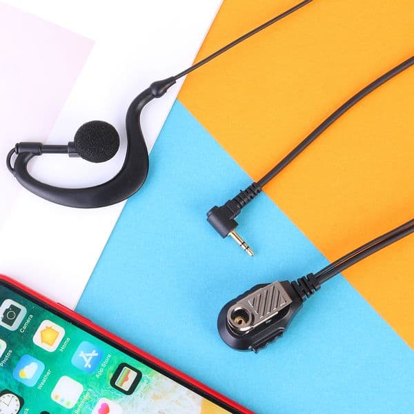1Pin Walkie Talkie Headset with PTT Mic Earphone Walkie Talkie Headset Multifunctional Accessories for Motorola ICOM YAESU Radio