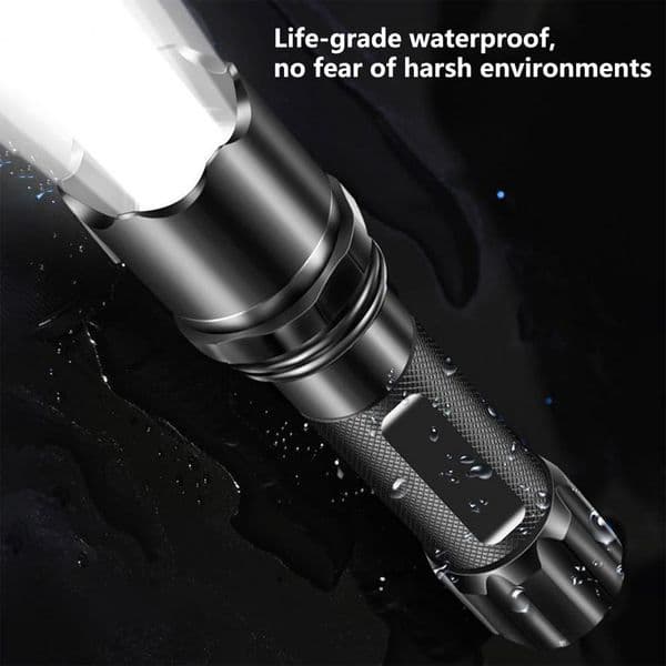 Powerful LED Flashlight USB Rechargeable Mini Portable Torch Super Bright Lantern Long-Range Lighting Zoom Lamp Built In Battery