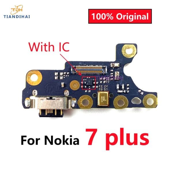 New Charger USB Jack Board For Nokia 7 plus 7+ TA-1049 1055 1062 Charging Port Board Module Replacement Parts