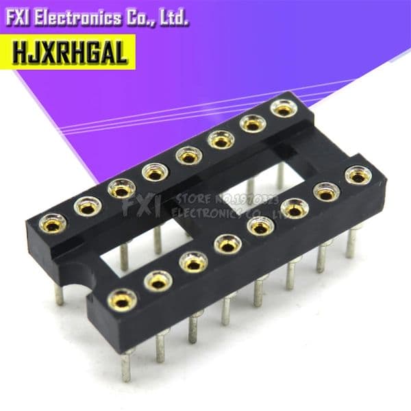10PCS Round Hole IC socket Connector DIP 6 8 14 16 18 20 24 28 40 pin Sockets DIP6 DIP8 DIP14 DIP16 DIP18 DIP20 DIP28 DIP40 pins