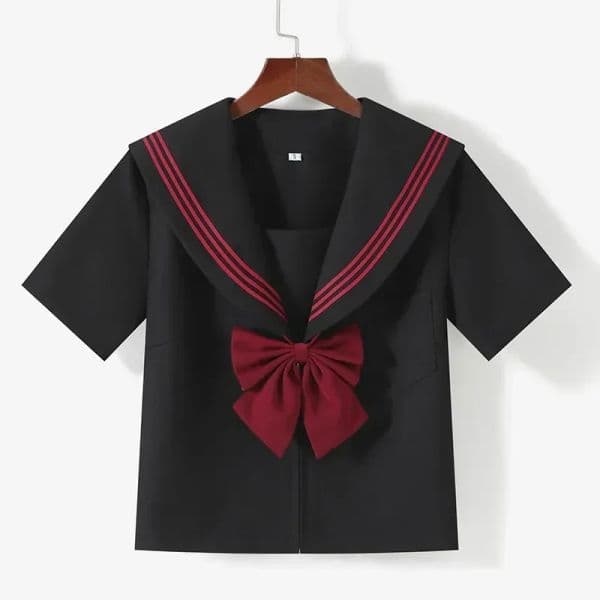 Uniform School Student Style Skirts BLACK Cosplay Anime Suit Top Japanese Orthodox Korean Girl Sailor Class College