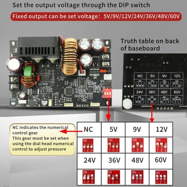 XY6020L 20A/1200WCNC Adjustable DC Stabilized Voltage Constant Voltage And Constant Current Step-down Module Board Power Supply