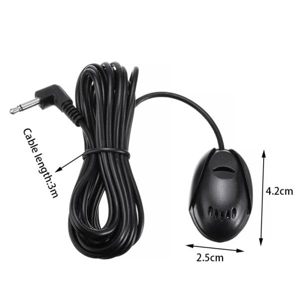 Mini 3.5mm Wired Paste Type External Microphone Car Audio Mic For Laptop DVD Radio Stereo Player Meeting Speaker