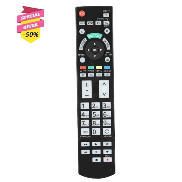 N2QAYB000715 Remote Control For Panasonic Viera TV TX-LR42DT50 TX-LR47DT50 TX-LR47WT50 TX-LR55WT50 TX-L42ET50E TX-L42ET50B